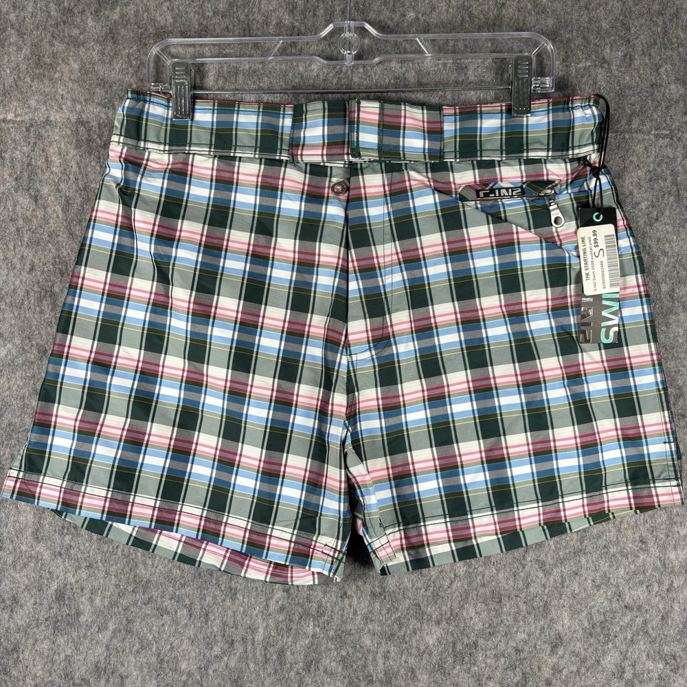 C-IN2‎ Swim Trunk Shorts Men Small x 4" The Starting Line Cocktail Plaid NWT $99